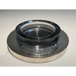 Circular Glass and Chrome Vide-Poche, France, circa 1970