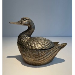 Silver-Plated Duck Ice Bucket by Mauro Manetti, Italy, circa 1970
