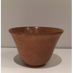 Turned Wooden Bowl with Incised Maker's Mark, circa 1970
