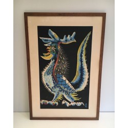Rooster Print Signed by Jean Lurçat