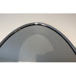Chromed Oval Mirror in the Art Deco Style