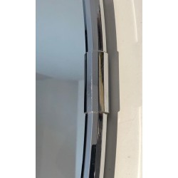Chromed Oval Mirror in the Art Deco Style