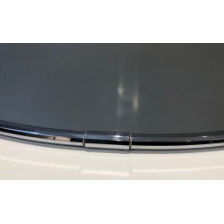 Chromed Oval Mirror in the Art Deco Style