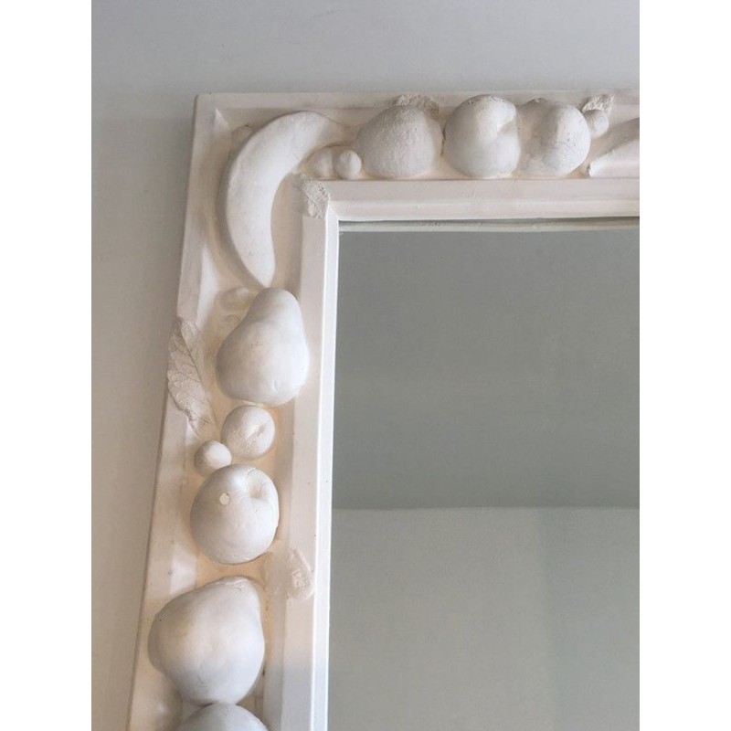 Unique Decorative Plaster Mirror with Fruits Decors