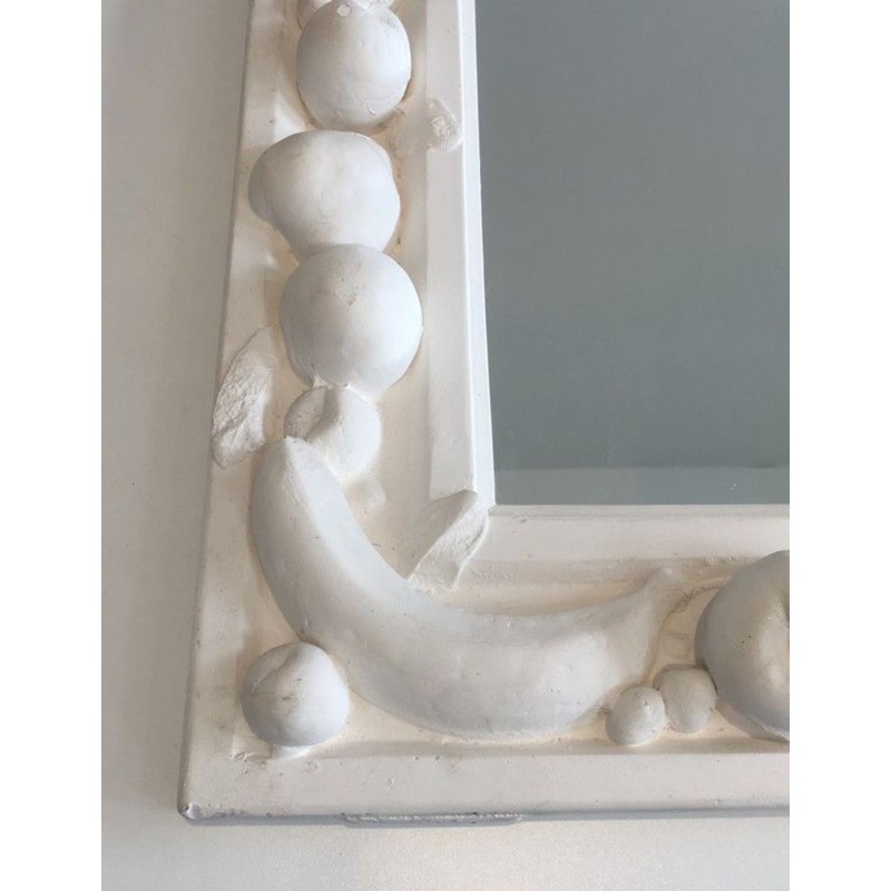 Unique Decorative Plaster Mirror with Fruits Decors