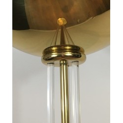Lucite and Gilded Brass Floor Lamp