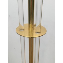 Lucite and Gilded Brass Floor Lamp