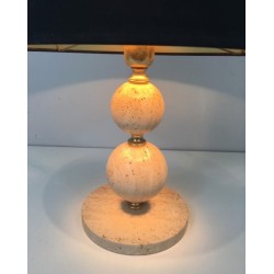 Travertine and Brass table Lamp