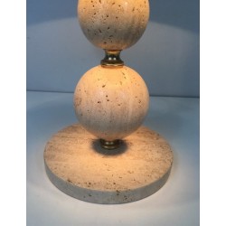 Travertine and Brass table Lamp