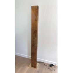 Gilt Lucite and Gilt Metal Floor Lamp, Italian Work, circa 1970