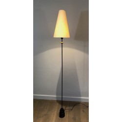 Wrought Iron and Cast Iron Floor Lamp, French Work, circa 1970