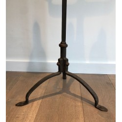 Wrought and Gilt Iron Floor Lamp, Art Déco, French Work, circa 1940