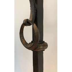 Wrought and Gilt Iron Floor Lamp, Art Déco, French Work, circa 1940