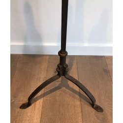 Wrought and Gilt Iron Floor Lamp, Art Déco, French Work, circa 1940