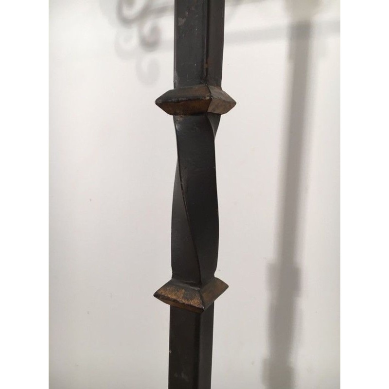 Seven-Arm Wrought Iron Floor Lamp, Art Déco, French Work, circa 1940