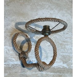 Pair of Rope Wall Sconces by Audoux & Minet, French Work, circa 1950