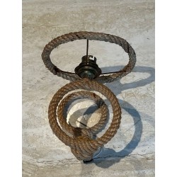 Pair of Rope Wall Sconces by Audoux & Minet, French Work, circa 1950
