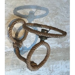 Pair of Rope Wall Sconces by Audoux & Minet, French Work, circa 1950