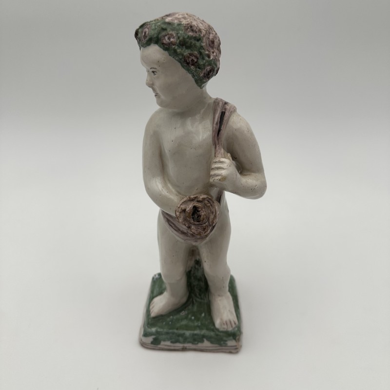 Pair of Brussels Faience Allegorical Figures of the Seasons, Late 18th - Early 19th Century.