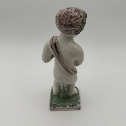 Pair of Brussels Faience Allegorical Figures of the Seasons, Late 18th - Early 19th Century.