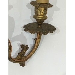 Pair of Louis XV Style Bronze Wall Sconces, French Work, circa 1920