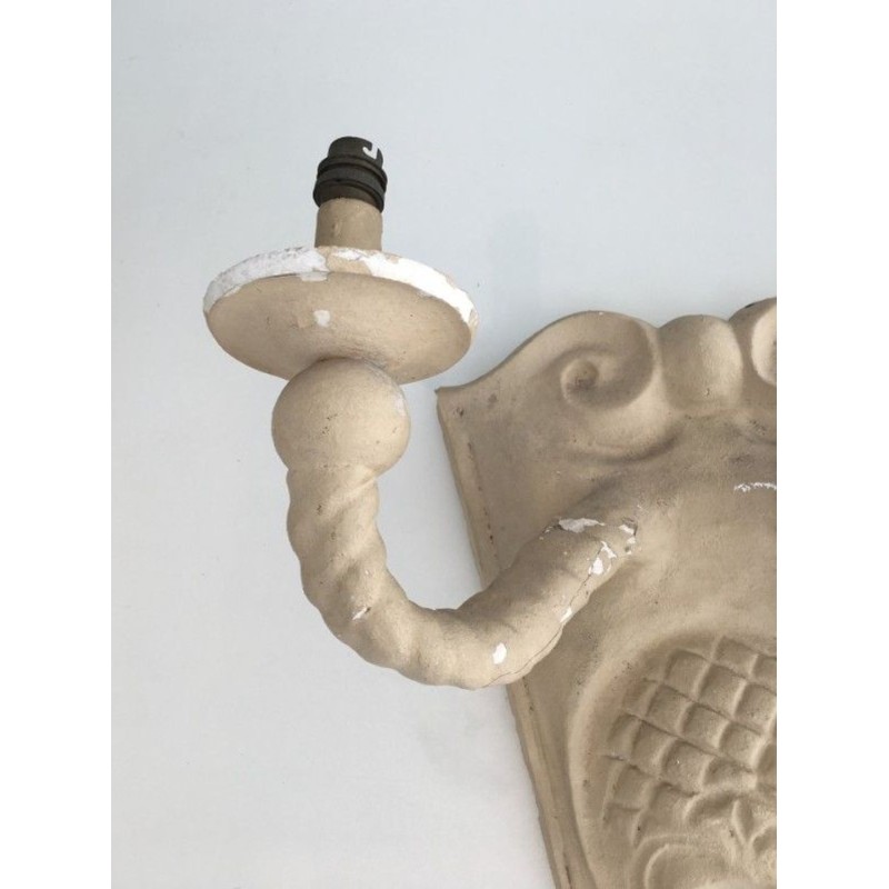 Pair of Plaster Wall Sconces