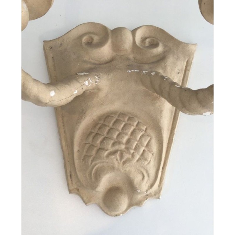 Pair of Plaster Wall Sconces