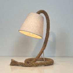 Rope Table Lamp In the Style of Adrien Audoux & Frida Minet (Adoux-Minet)