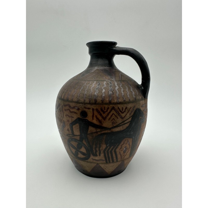 Glazed Stoneware Pitcher, VE Ciboure, Vilotte Period, France, circa 1920