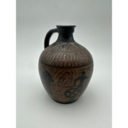 Glazed Stoneware Pitcher, VE Ciboure, Vilotte Period, France, circa 1920