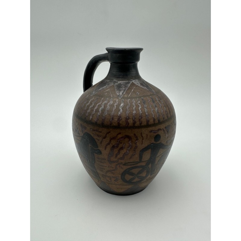 Glazed Stoneware Pitcher, VE Ciboure, Vilotte Period, France, circa 1920