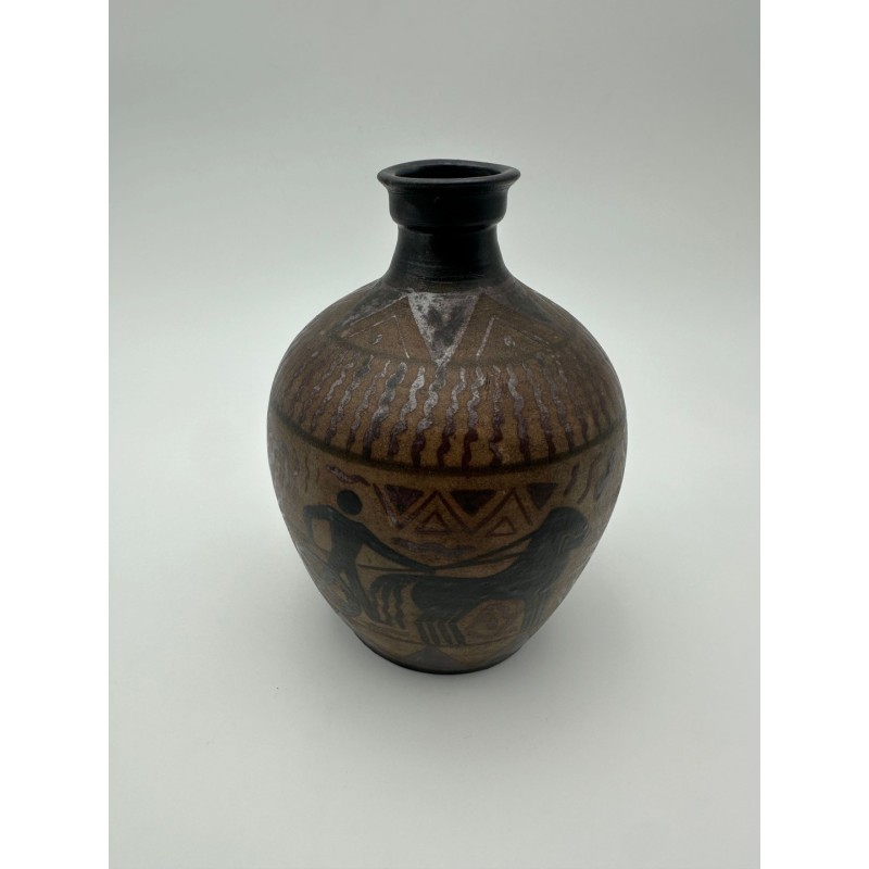 Glazed Stoneware Pitcher, VE Ciboure, Vilotte Period, France, circa 1920