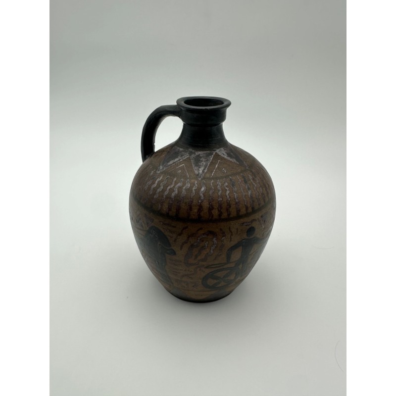 Glazed Stoneware Pitcher, VE Ciboure, Vilotte Period, France, circa 1920