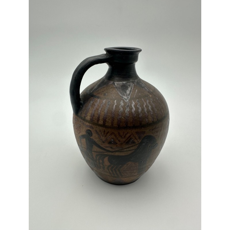 Glazed Stoneware Pitcher, VE Ciboure, Vilotte Period, France, circa 1920