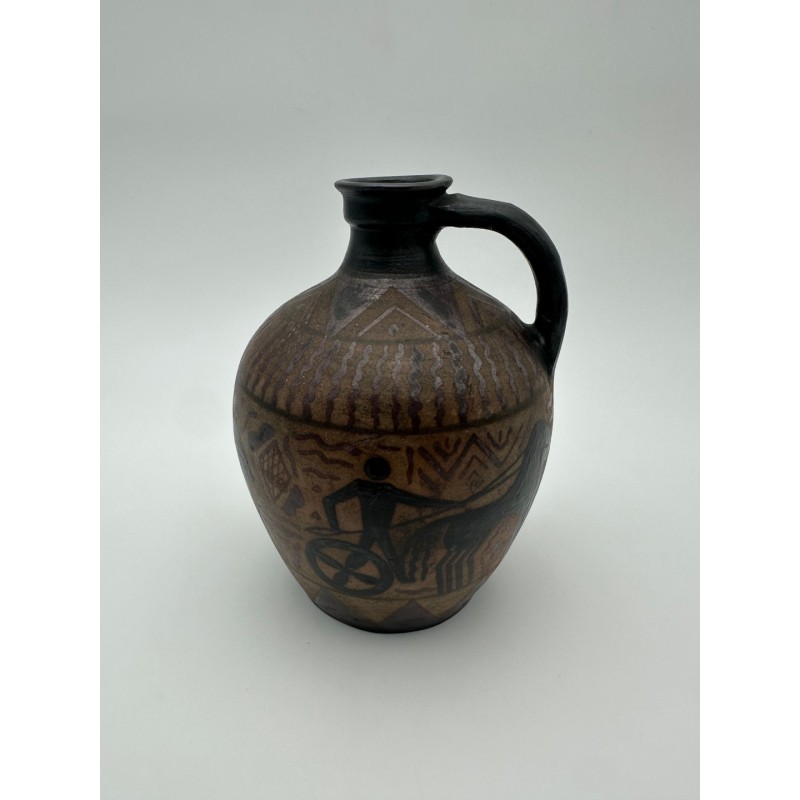 Glazed Stoneware Pitcher, VE Ciboure, Vilotte Period, France, circa 1920