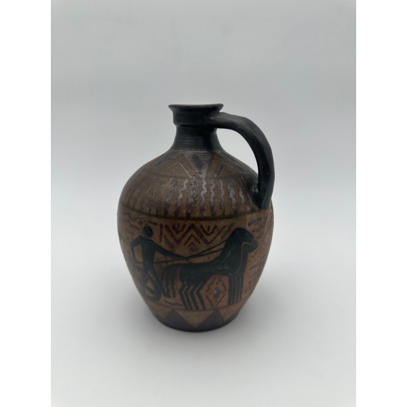 Glazed Stoneware Pitcher, VE Ciboure, Vilotte Period, France, circa 1920