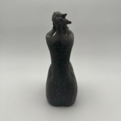 Modernist Ceramic Sculpture of a Woman Carrying a Child, France, circa 1970
