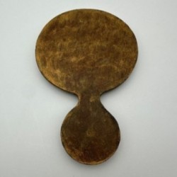 Gilt Metal Hand Mirror, in the Style of Line Vautrin, Italian Work, circa 1970