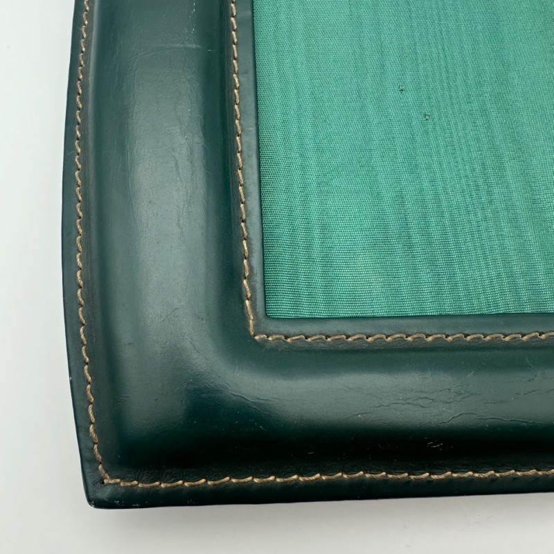 Green Leather Photo Frame, in the Style of Jacques Adnet, French Work, circa 1950