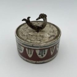 Lidded Polychrome Ceramic Pot by Jean Derval, 1970s