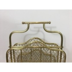 Neoclassical Brass Magazine Rack by Maison Jansen, Circa 1940