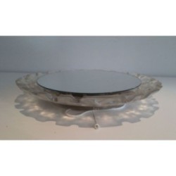 Illuminated Mirror in Molded White Plastic, 1970s Production