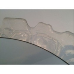 Illuminated Mirror in Molded White Plastic, 1970s Production