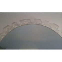 Illuminated Mirror in Molded White Plastic, Circa 1970