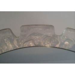Illuminated Mirror in Molded White Plastic, Circa 1970