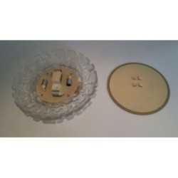 Illuminated Mirror in Molded White Plastic, Circa 1970