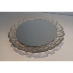 Illuminated Mirror in Molded White Plastic, Circa 1970
