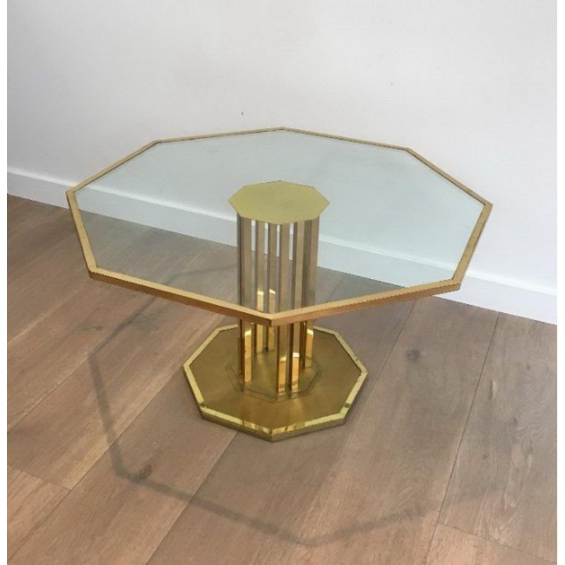 Brass and Glass Design Coffee Table
