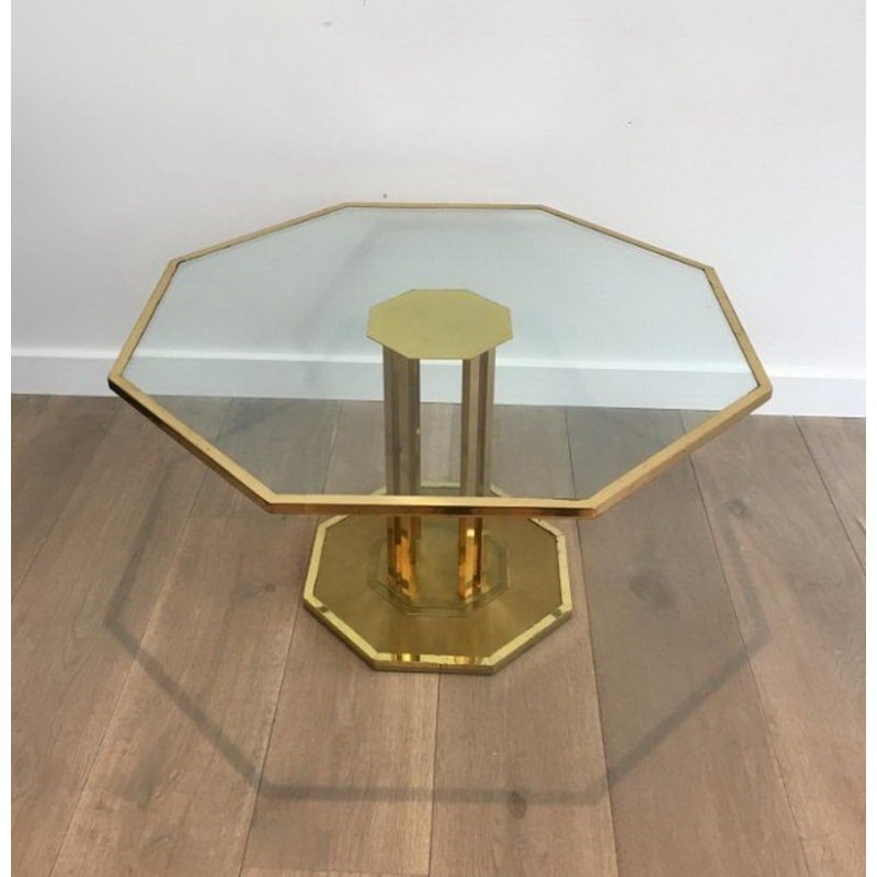 Brass and Glass Design Coffee Table