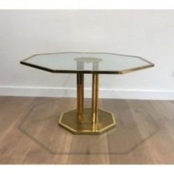 Brass and Glass Design Coffee Table